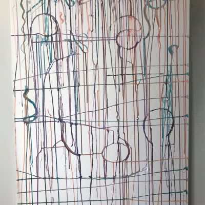 Lines 100x120 Ink on Canvas